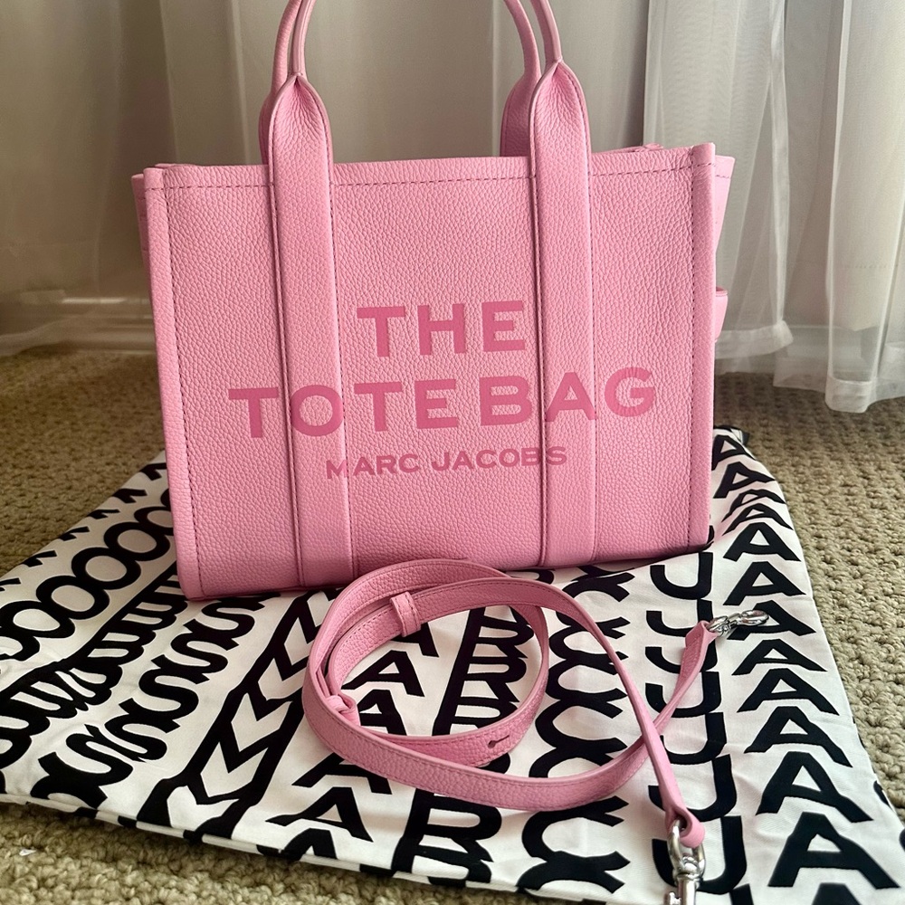 Marc Jacobs Pink Pebbled 'The Tote Bag' Leather Tote
